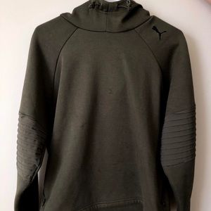 Army green Puma hoodie